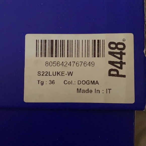 NIB: P448 white sneakers size 6 - Picture 3 of 3